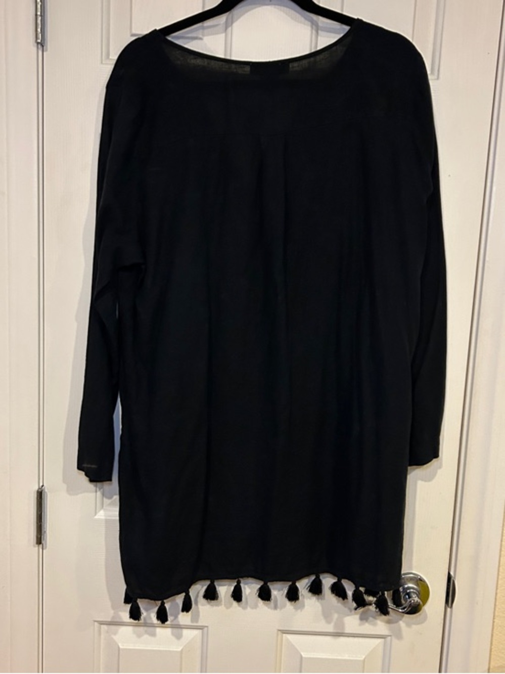 Rachel Zoe Black Tassel Hem Swim Coverup - Picture 3 of 4